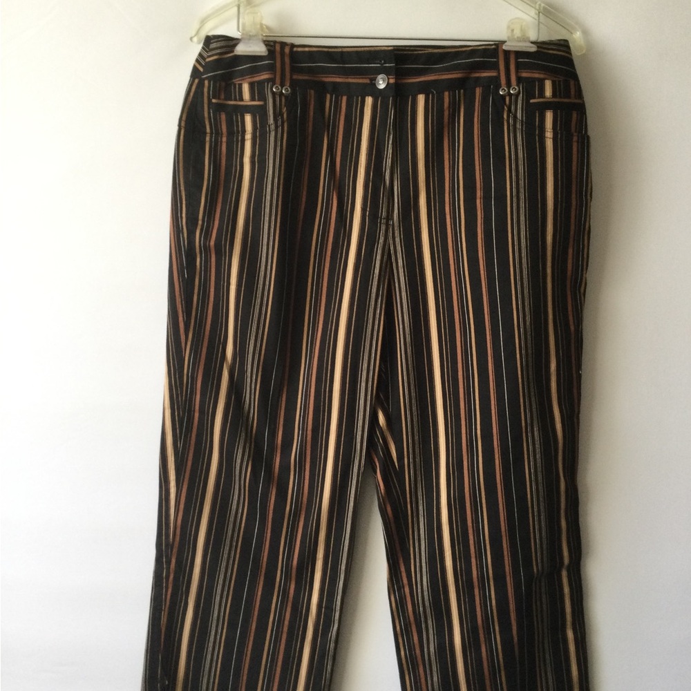 Rafaella striped ankle pants for women